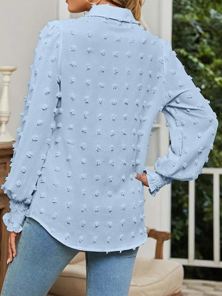Chemise bleu à pois