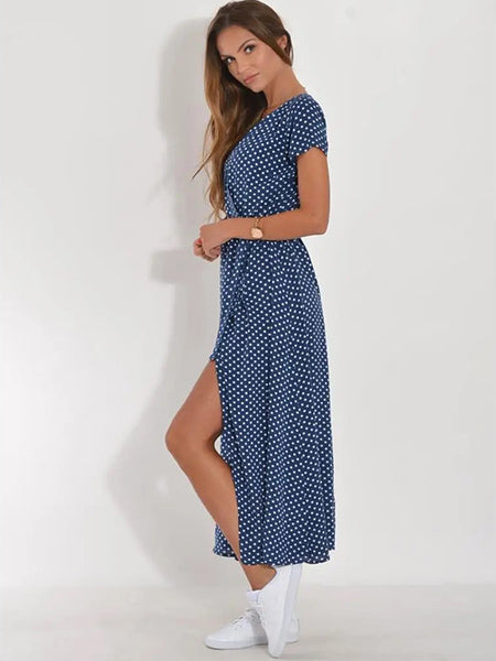 Robe à petit discount pois