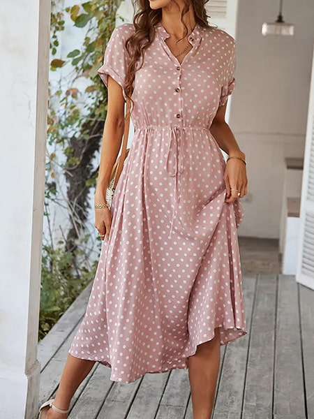 Robe a best sale pois année 50