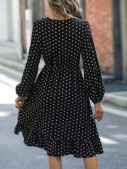 Robe à pois rétro