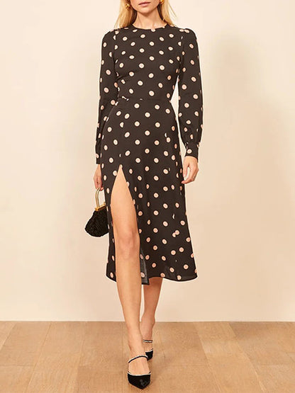 Robe à pois tendance