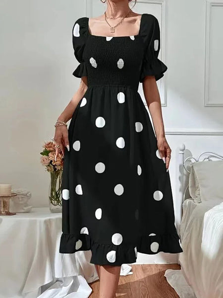 Robe à pois vintage