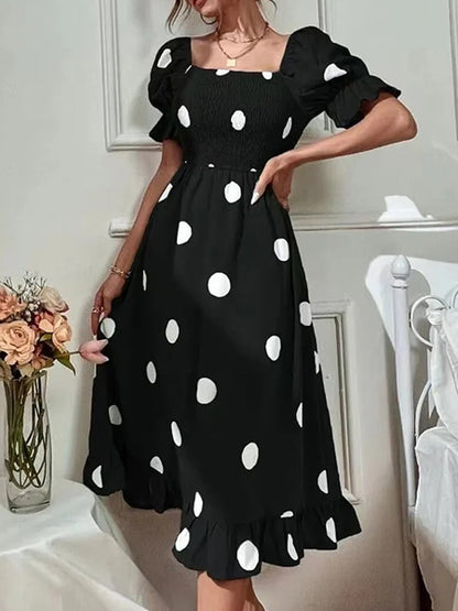 Robe à pois vintage