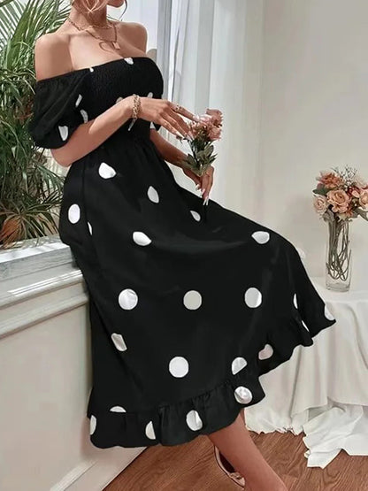 Robe à pois vintage